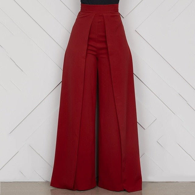 High Waist Wide Leg Trousers