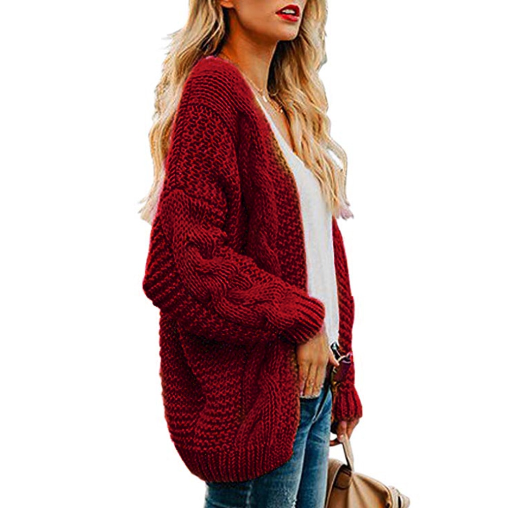 Boyfriend Cable Cardigan Sweater