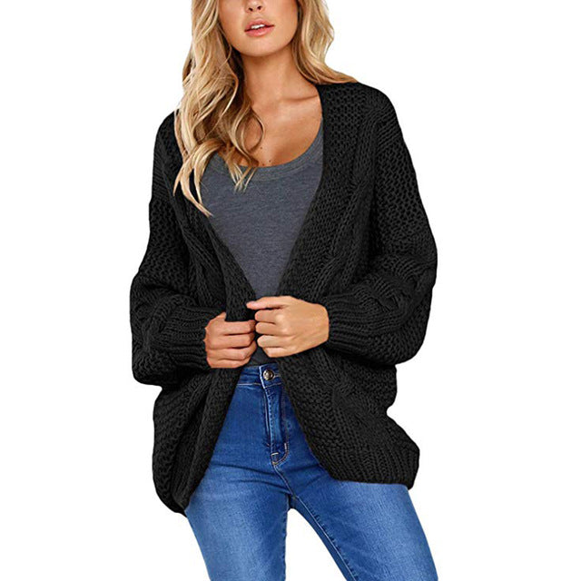 Boyfriend Cable Cardigan Sweater