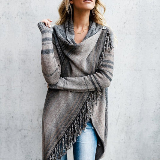 Asymmetric Poncho Sweater