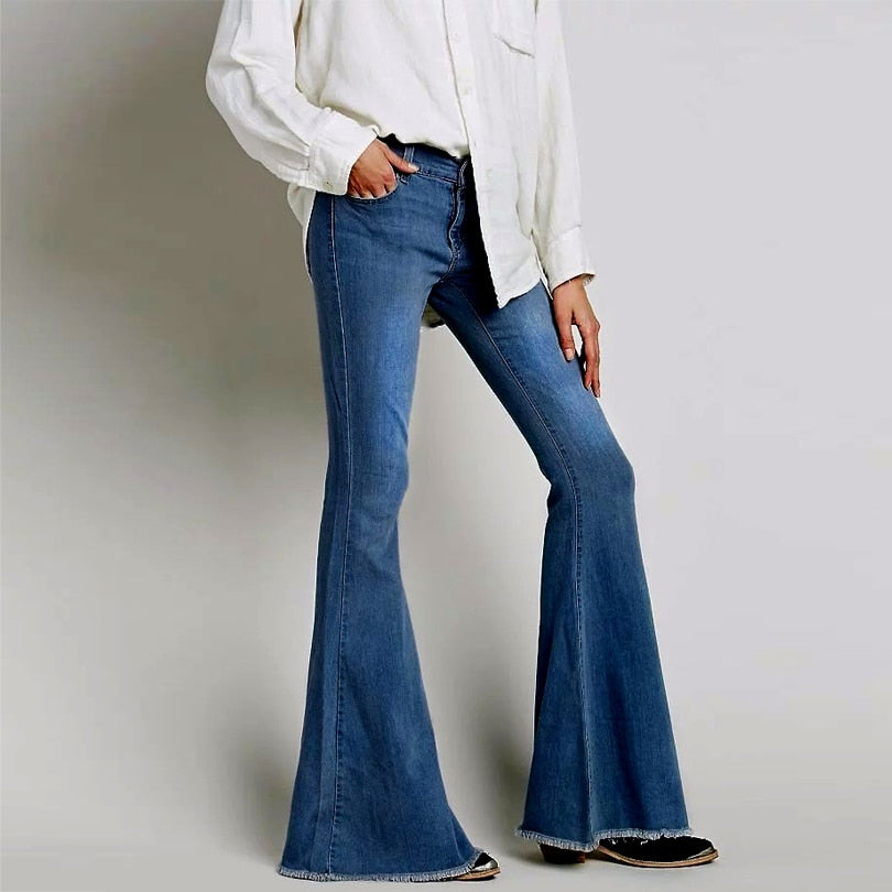 Retro Low Rise Flare Jeans