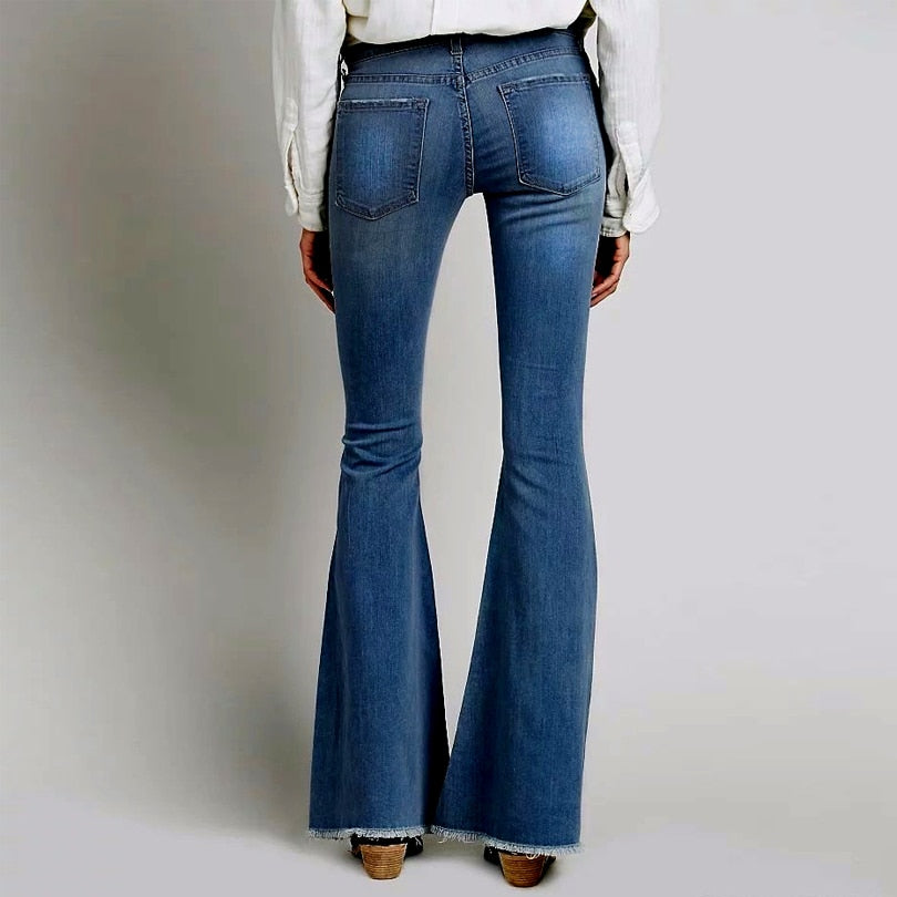 Retro Low Rise Flare Jeans