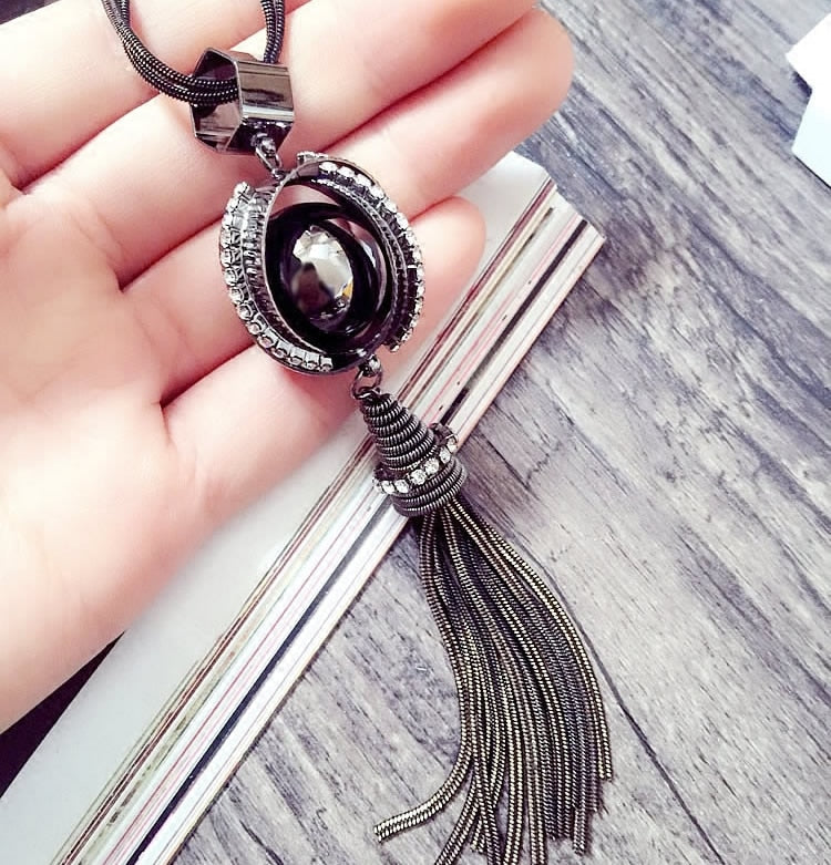 Tassel Water Drop Pendant Necklace