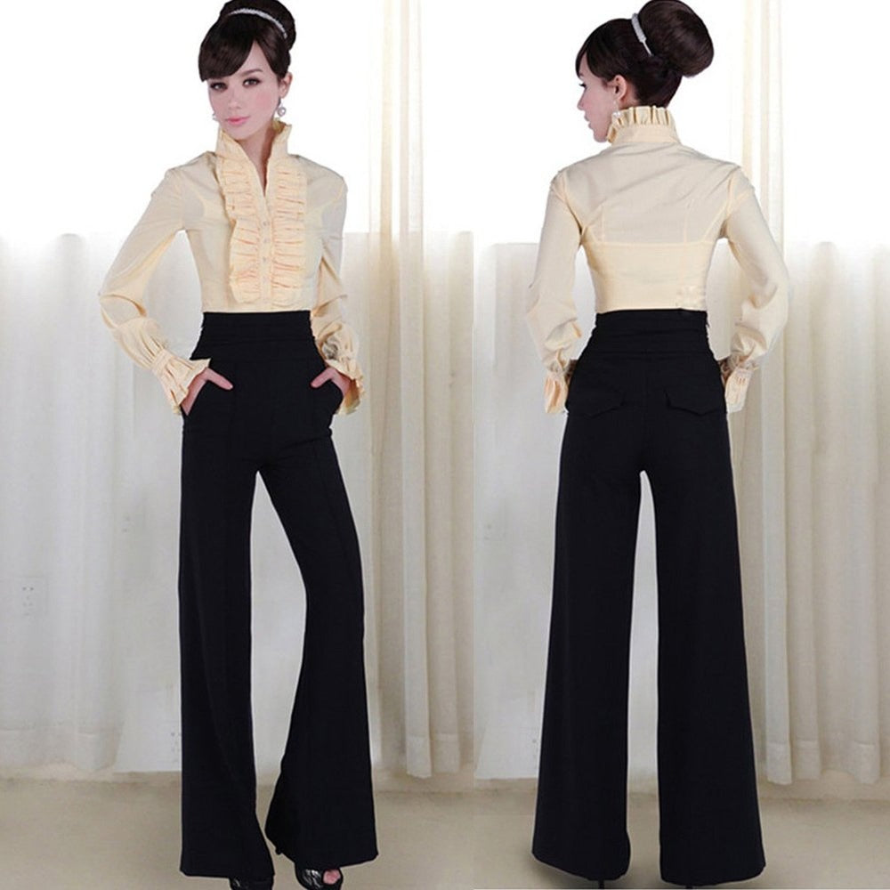 High Waist Wide Leg Trousers