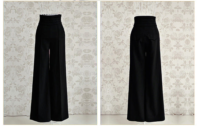 High Waist Wide Leg Trousers