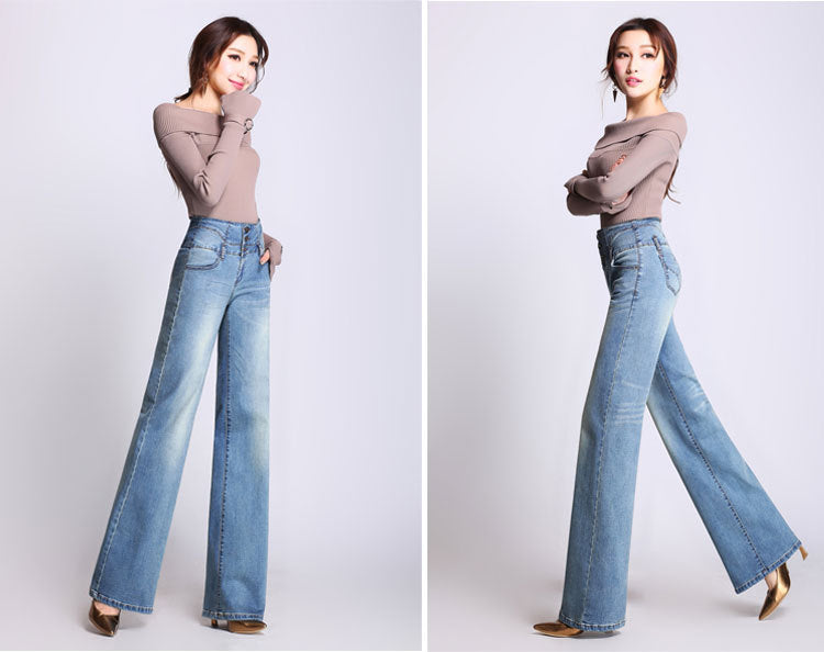 Vintage High Waist Wide Leg Denim Trouser