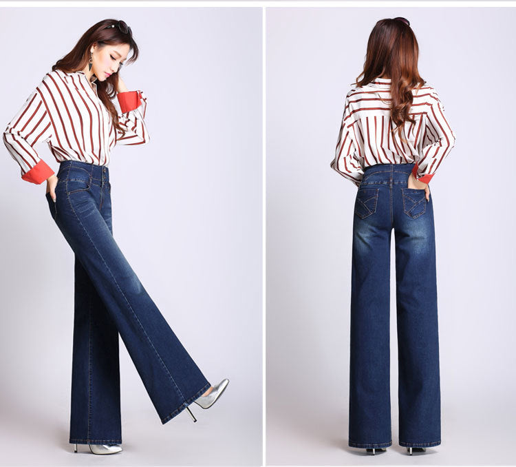 Vintage High Waist Wide Leg Denim Trouser