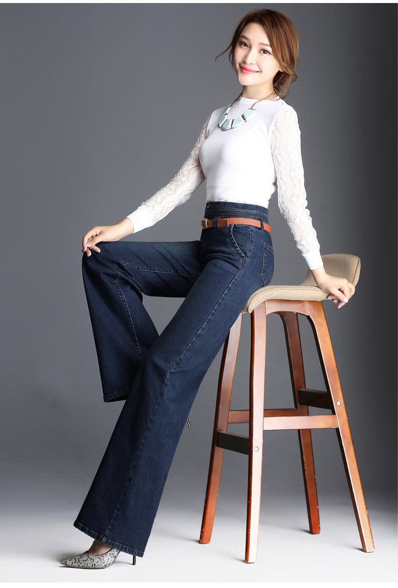 Wide Leg Denim Trouser