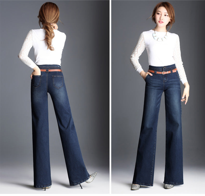 Wide Leg Denim Trouser