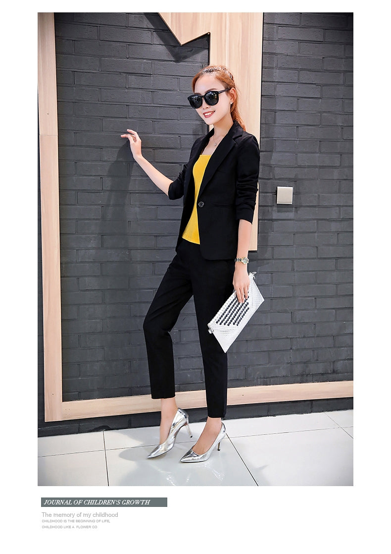 Cropped Slim Pantsuit