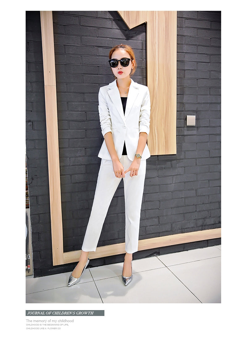 Cropped Slim Pantsuit