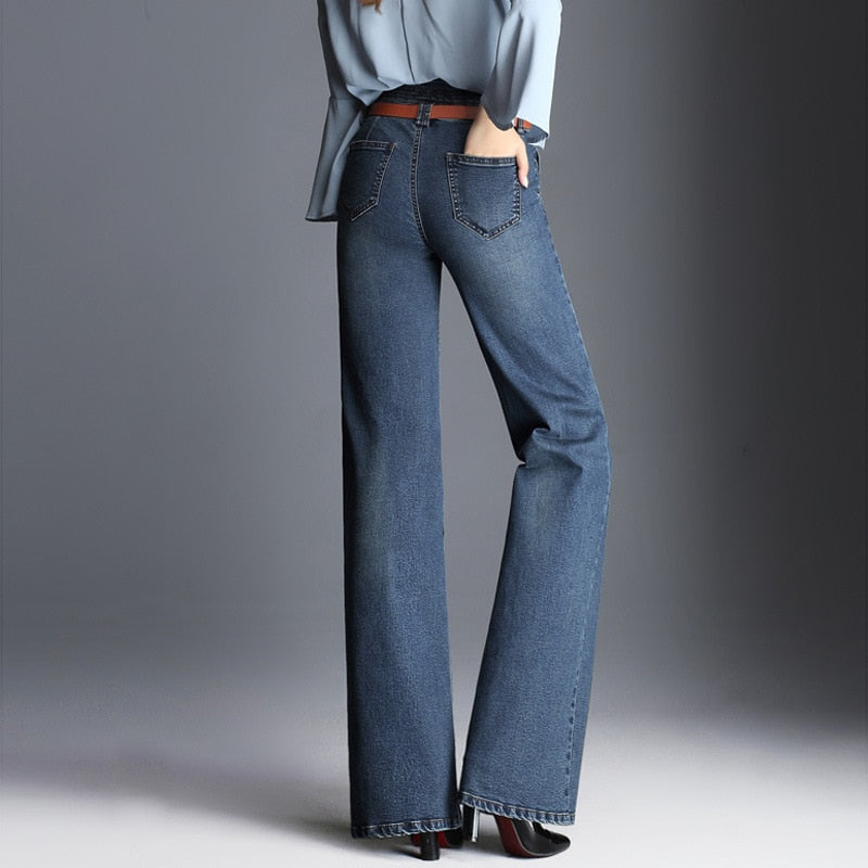 Wide Leg Denim Trouser