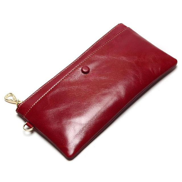 Slim Oil Wax Leather Wallet