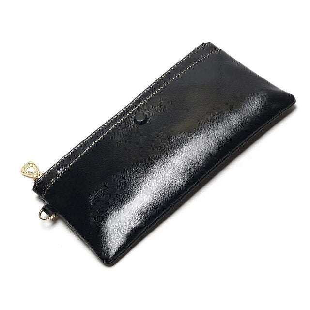 Slim Oil Wax Leather Wallet