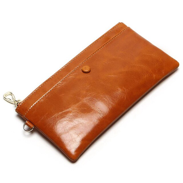 Slim Oil Wax Leather Wallet