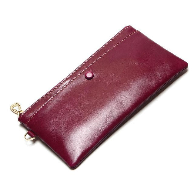 Slim Oil Wax Leather Wallet