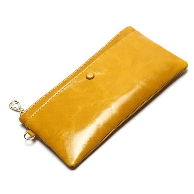 Slim Oil Wax Leather Wallet