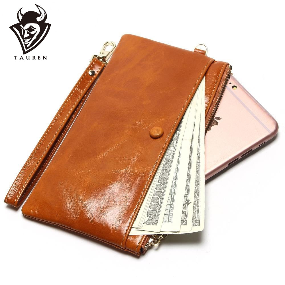 Slim Oil Wax Leather Wallet