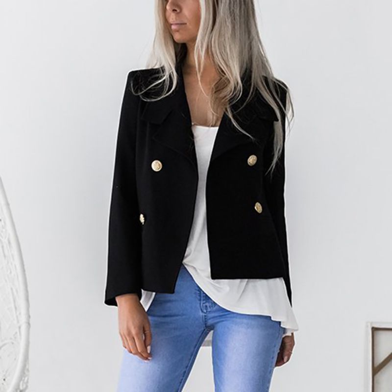 White Black Blazer Women Slim Bodycon Long Sleeve Blazer Office Lady's Blazers Female Outwear Fashion Autumn Winter Coats Womens