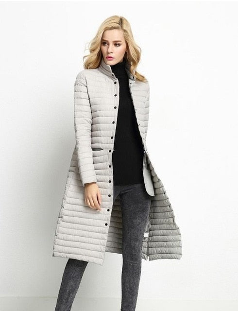 Long Waffle Parka Coat