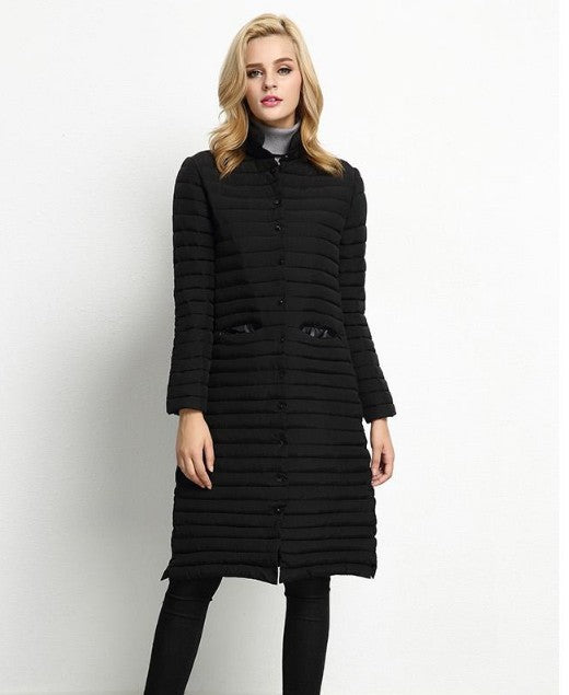 Long Waffle Parka Coat