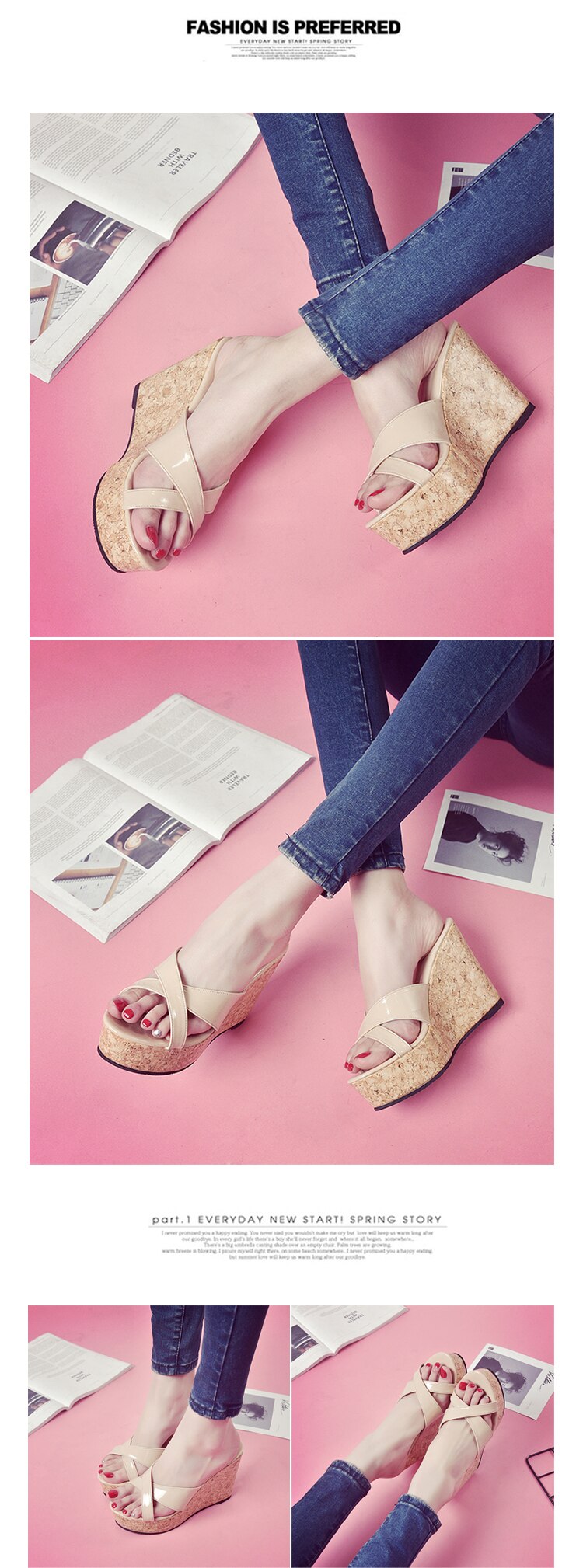 Cork Platform Wedges