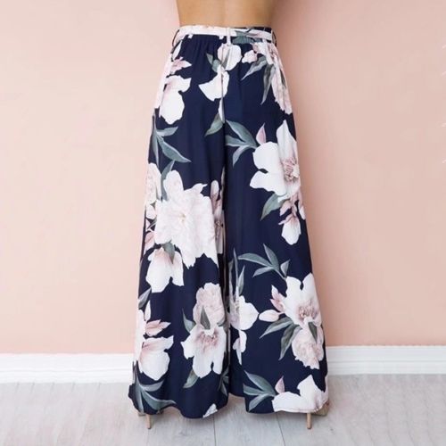 High Waist Floral Palazzo Pants