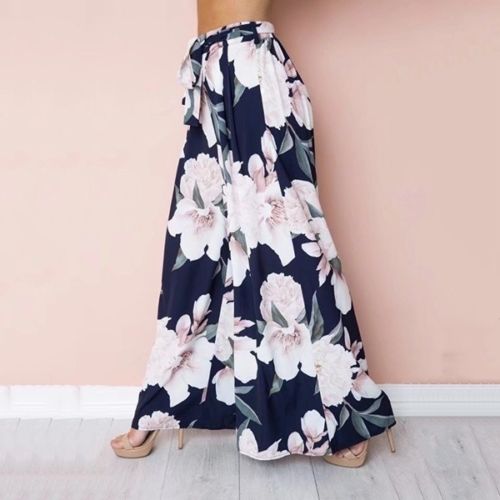 High Waist Floral Palazzo Pants