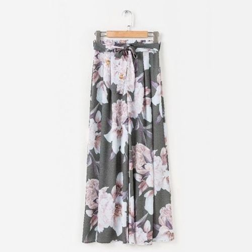 High Waist Floral Palazzo Pants