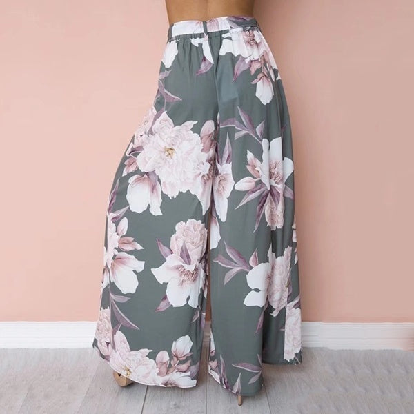 High Waist Floral Palazzo Pants