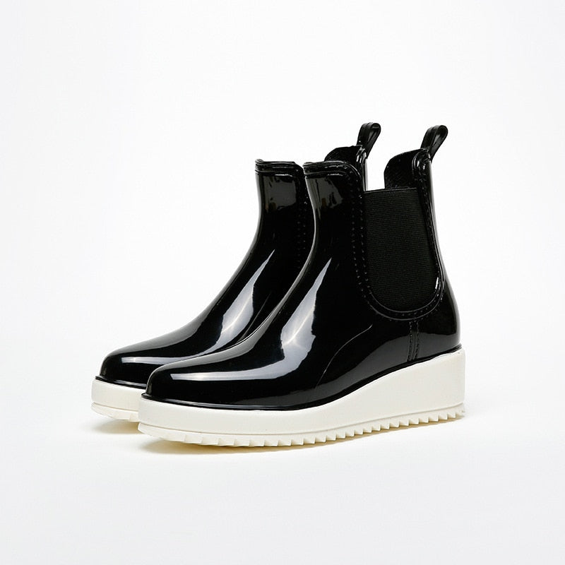 Wedge Ankle Rain Boots