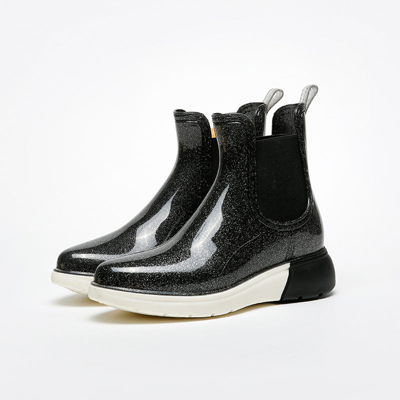 Wedge Ankle Rain Boots